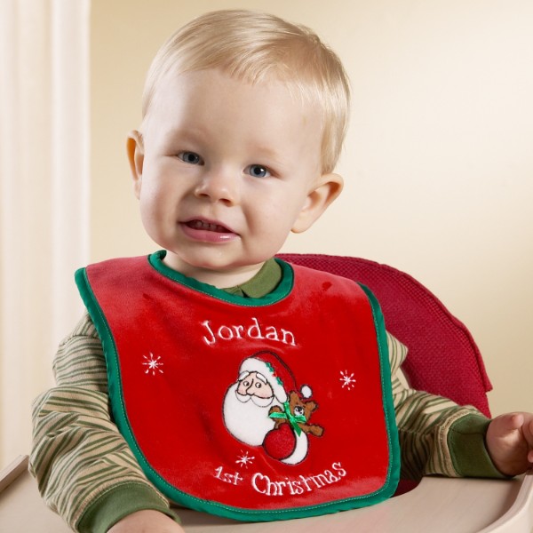 Baby's First Christmas Bib