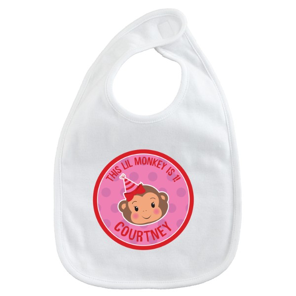 Birthday Bib - Party Monkey Girl